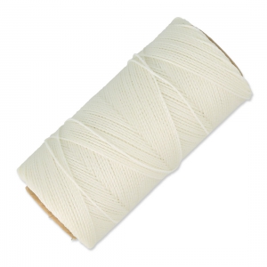 Bobine de fil ciré Linhasita pour micro macramé 1 mm - Blanc (BCO ALV) x168m