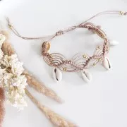 Bobine de fil ciré Linhasita pour micro macramé 1 mm - Natural x168m