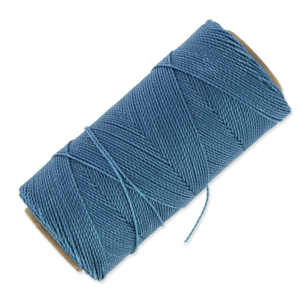 Bobine de fil ciré Linhasita pour micro macramé 1 mm Denim Blue (119