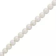 Perles d'eau douce rondes 10 mm Blanc x4