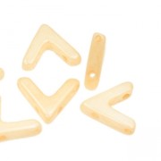 Perles en verre avec 3 trous forme V AVA® Bead 10x4 mm Op Beige Cr Look x10|raw }}