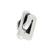 Poussoir slider en métal cactus pour lacet 5 mm Placage Argent fin vieilli x1|raw }}