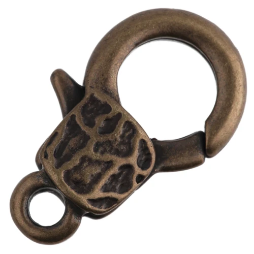 Fermoir mousqueton décoré 23 mm - Bronze x1
