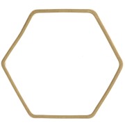 Anneau de montage et tissage hexagone 16x18 mm - Laiton brut x1|raw }}