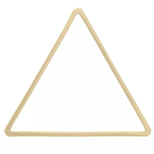 Anneau de montage et tissage triangle 23x27 mm - Laiton brut x1