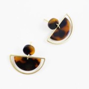 Anneau de montage et tissage demi-lune 30x15 mm - Doré x1