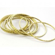 Anneau de montage et tissage rond travaillé 30 mm en laiton brut x1