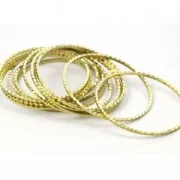 Anneau de montage et tissage rond travaillé 30 mm en laiton brut x1