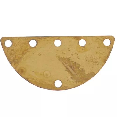Accessoire de montage et tissage multi-rangs demi-lune 25x12 mm laiton brut x1