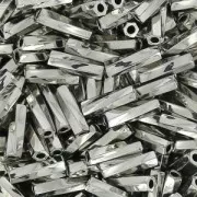 Bugles Twist Miyuki 6 mm TW-0194 - Palladium Plated x5g