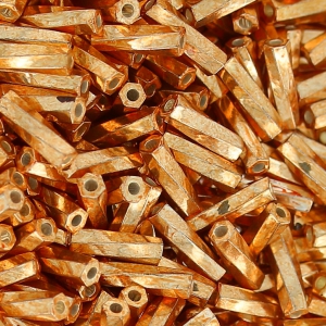 Bugles Twist Miyuki 6 mm TW-1053 - Galvanized Gold Metallic x10g