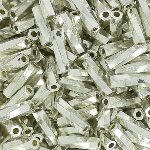 Bugles Twist Miyuki 6 mm TW-1051 - Galvanized Silver Metallic x10g