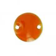 Intercalaires en métal ronds 2 trous résine époxy 10 mm Terracotta x5