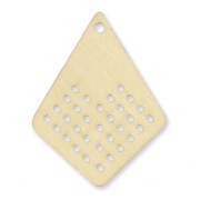 Pendentif losange en bois brut 53 mm à personnaliser ou à broder pour créations DIY|raw }}