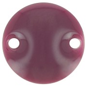 Intercalaires en métal ronds 2 trous résine époxy 10 mm Violet x5
