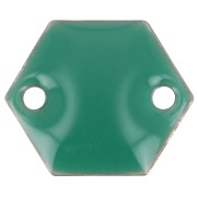 Intercalaires en métal hexagone 2 trous résine époxy 11.5 mm - Vert emeraude x8|raw }}