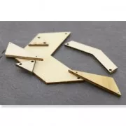 Intercalaire triangle 2 trous en bois brut à peindre ou customiser 40x18 mm