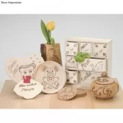 12 embouts pour pyrograveur - Formes carré/triangle/cercles/losange/gouttes