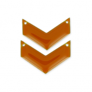 Intercalaires en métal chevron 2 trous résine époxy 29 mm Terracotta x2