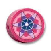 Palets Fimo 10x4 mm fuchsia/violet x15|raw }}