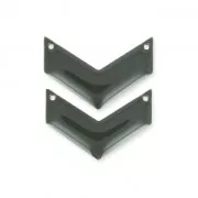 Intercalaires en métal chevron 2 trous résine époxy 29 mm Gris Moyen x2