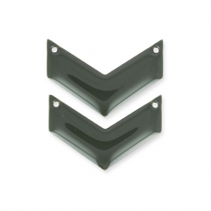 Intercalaires en métal chevron 2 trous résine époxy 29 mm Gris Moyen x2
