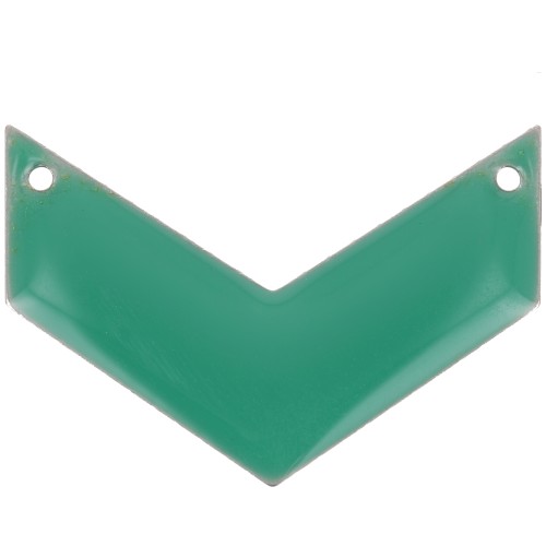 Intercalaires en métal chevron 2 trous résine époxy 29 mm - Vert emeraude x2