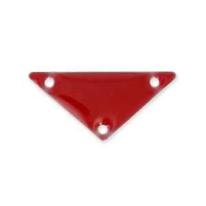 Intercalaires en métal triangle 3 trous résine époxy 20 mm - Rouge foncé x5