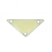 Intercalaires en métal triangle 3 trous résine époxy 20 mm Crème x5
