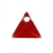 Sequins en métal triangle résine époxy 8 mm - Rouge foncé x8