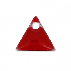 Sequins en métal triangle résine époxy 8 mm - Rouge foncé x8