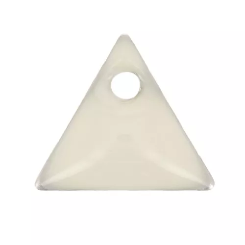 Sequins en métal triangle résine époxy 8 mm Crème x8