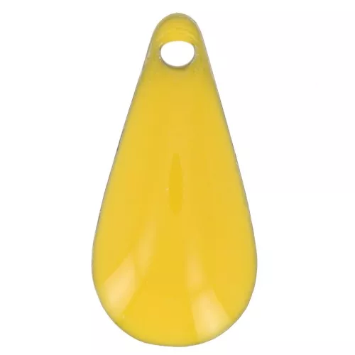 Sequins en métal goutte résine époxy 12 mm Jaune x10