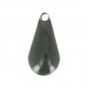 Sequins en métal goutte résine époxy 12 mm Gris Moyen x10