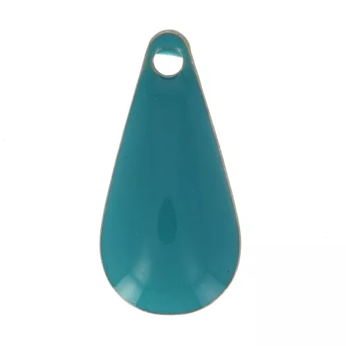 Sequins en métal goutte résine époxy 12 mm Green Turquoise x10