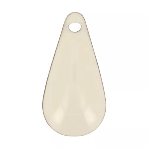 Sequins en métal goutte résine époxy 12 mm Crème x10