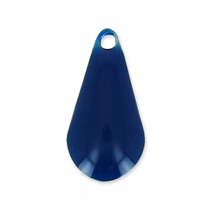 Sequins en métal goutte résine époxy 12 mm Bleu Nuit  x10