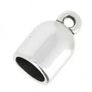 Embout pour cordon 10 mm Placage Argent fin vieilli x1