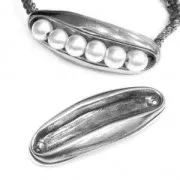 Intercalaire en métal pour des perles de 6 mm Placage Argent fin vieilli