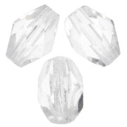 Perles olives facettées 6x4 mm - Crystal x25