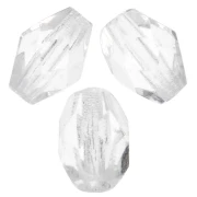 Perles olives facettées 6x4 mm - Crystal x25