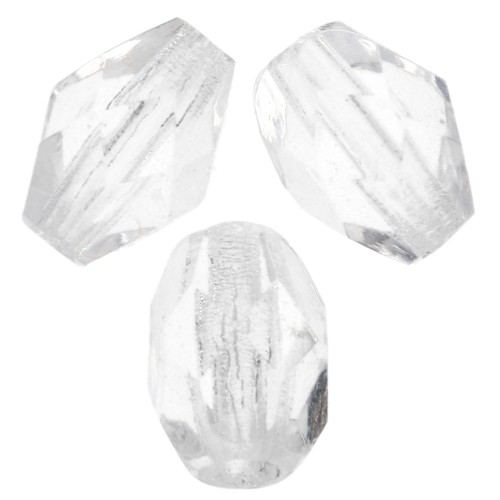 Perles olives facettées 6x4 mm - Crystal x25