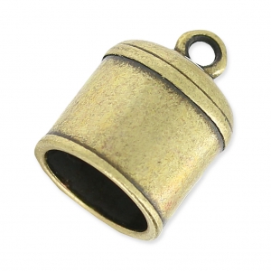 Embout pour création de bijoux spirale ou pour cordon 10 mm bronze