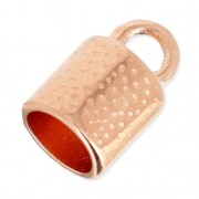 Embout pour création de bijoux spirale ou pour cordon  8.5 mm doré rose