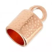 Embout pour création de bijoux spirale ou pour cordon  8.5 mm doré rose