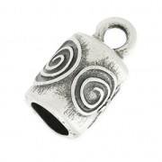 Embout pour cordon 8.8 mm Placage Argent fin vieilli|raw }}