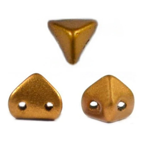 Perles en verre Super-Khéops® par Puca® 6 mm Golden Mat x10g
