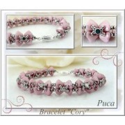 Perles en verre Super-Khéops® par Puca® 6mm Op Mix Rose/Gold Cera Look x10g