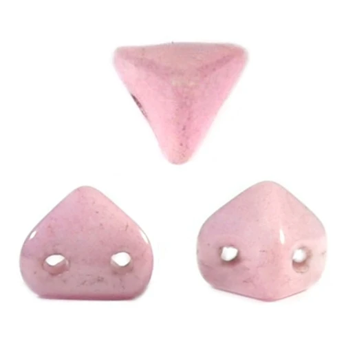 Perles en verre Super-Khéops® par Puca® 6mm Op Light Rose Ceramic Look x10g
