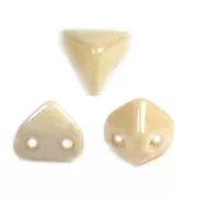 Perles en verre Super-Khéops® par Puca® 6 mm Opaque Beige Ceramic Look x10g